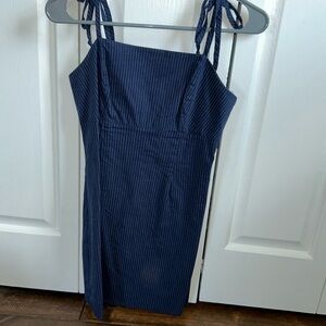 Pacsun navy and white striped dress